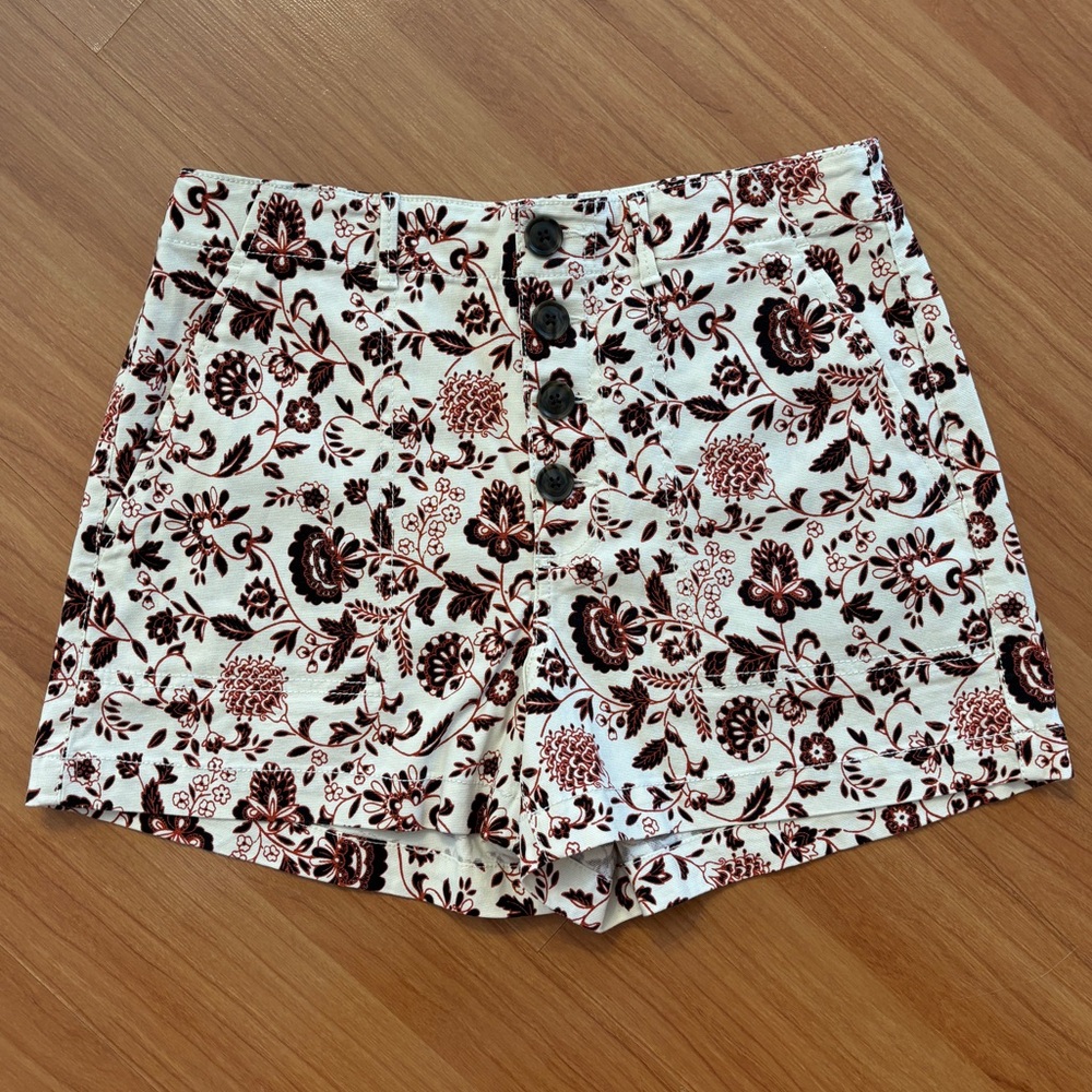 Loft High Waisted Floral Print Shorts